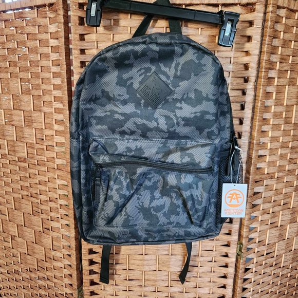 American Fighter Camouflage Backpack - Black and Gray - Picture 1 of 3